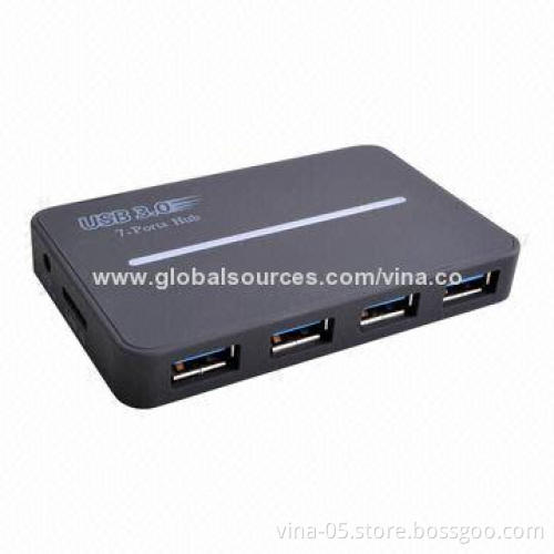 Portable USB3.0 HUB, 5Gbps Adapter for PC, Apple's Mac, Laptop Hot
